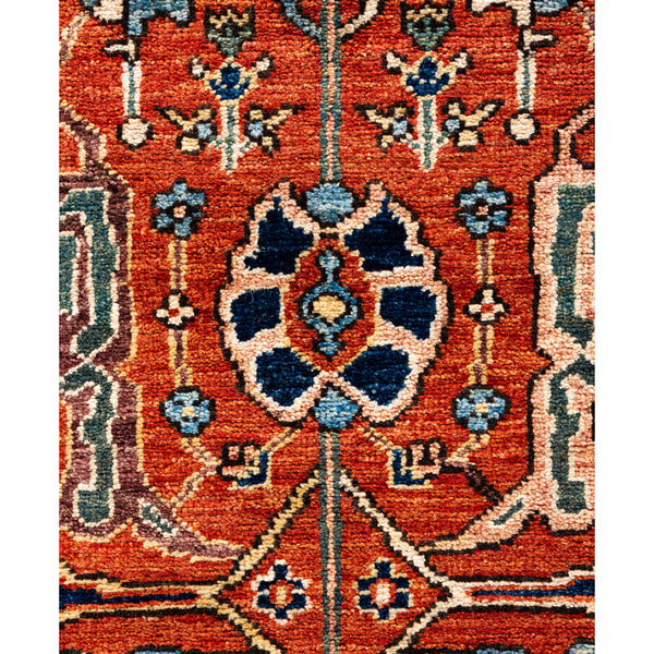 Red Traditional Serapi Wool Rug - 2'9" x 9'8"