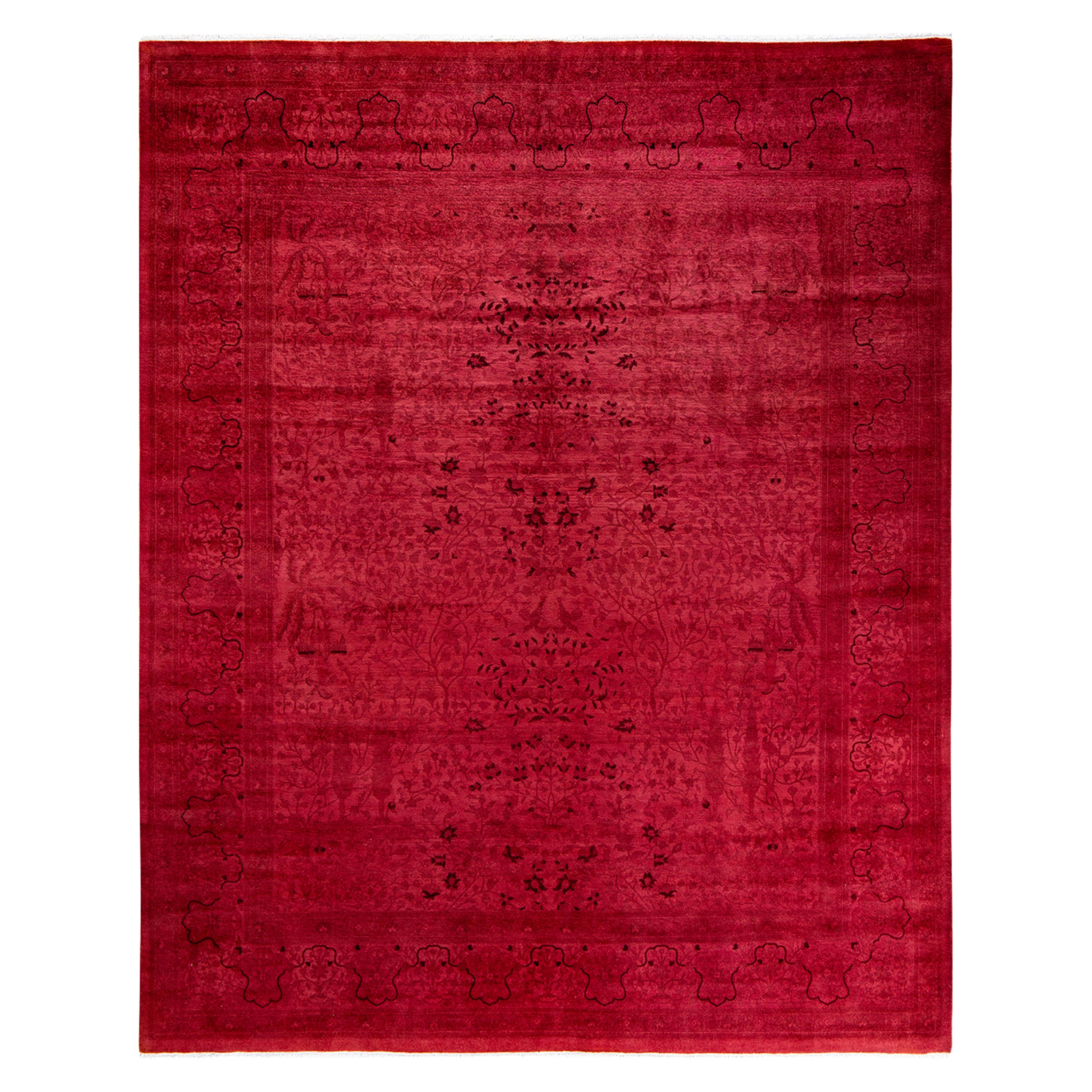 Pink Overdyed Wool Rug - 8'3" x 10'3"