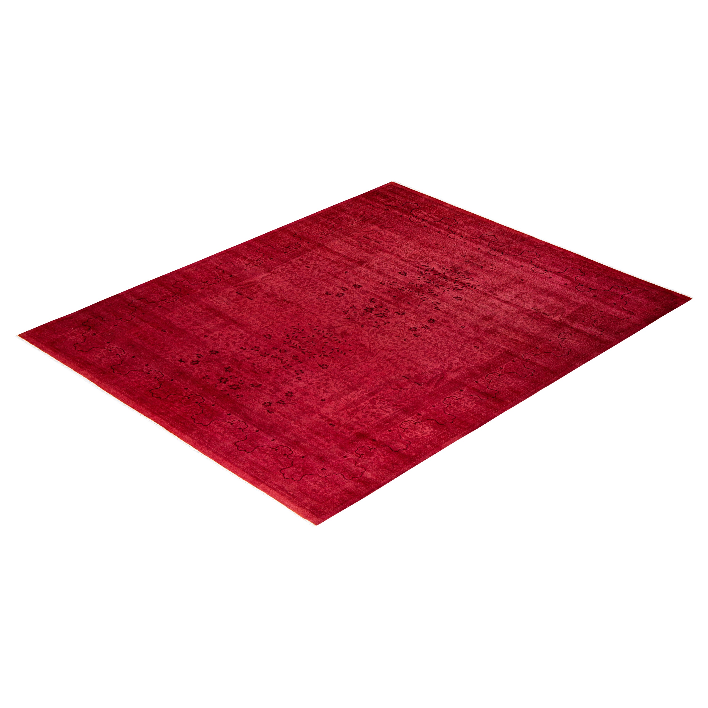 Pink Overdyed Wool Rug - 8'3" x 10'3"