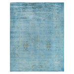 Blue Overdyed Wool Rug - 8'1" x 10'