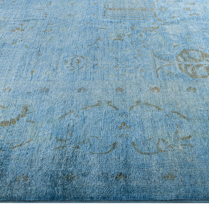Blue Overdyed Wool Rug - 8'1" x 10'