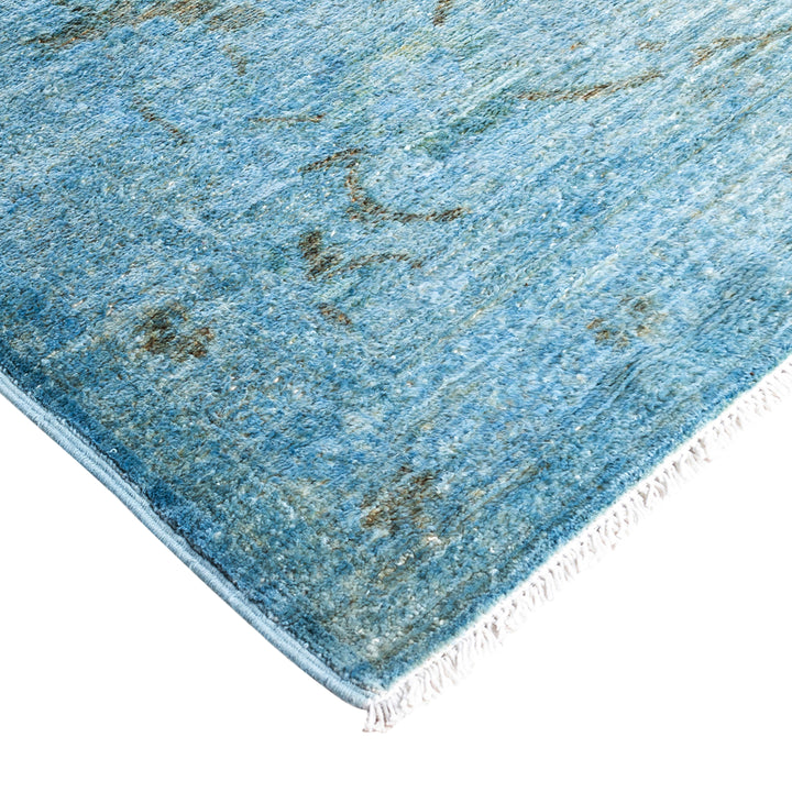 Blue Overdyed Wool Rug - 8'1" x 10'