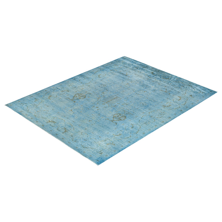 Blue Overdyed Wool Rug - 8'1" x 10'