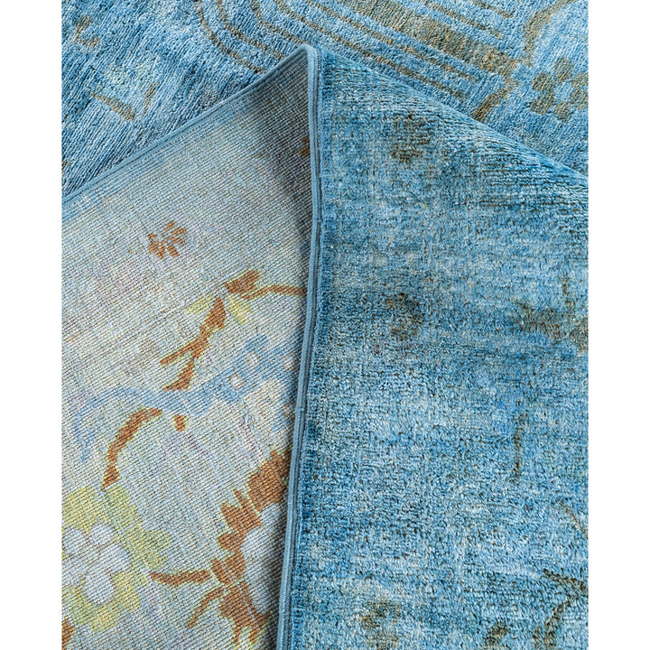 Blue Overdyed Wool Rug - 8'1" x 10'