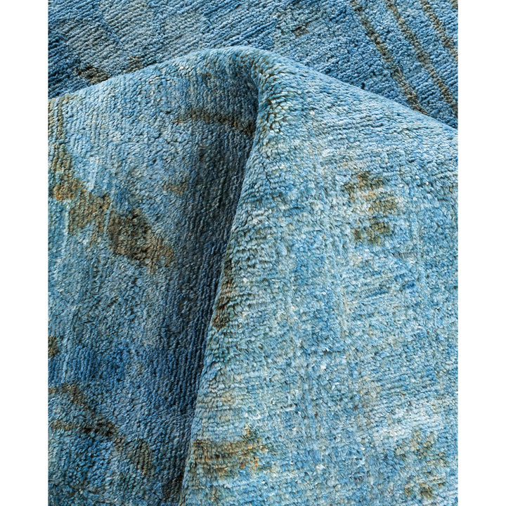 Blue Overdyed Wool Rug - 8'1" x 10'