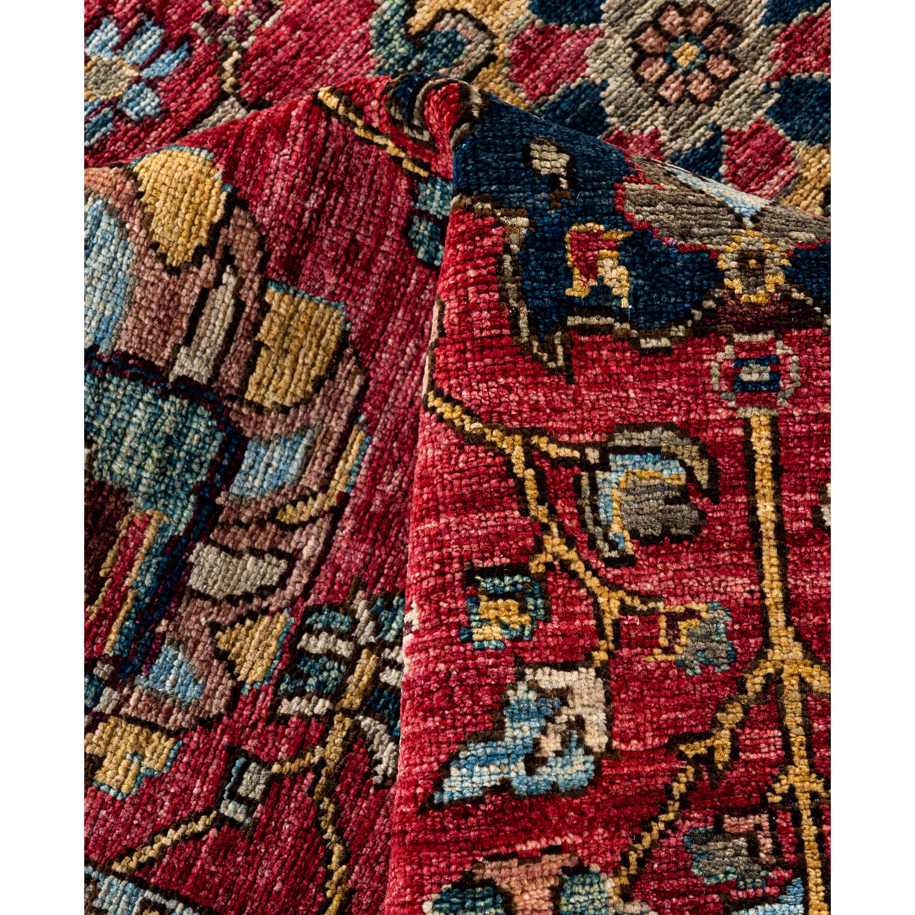 Red Traditional Serapi Wool Rug - 8' x 9'8"