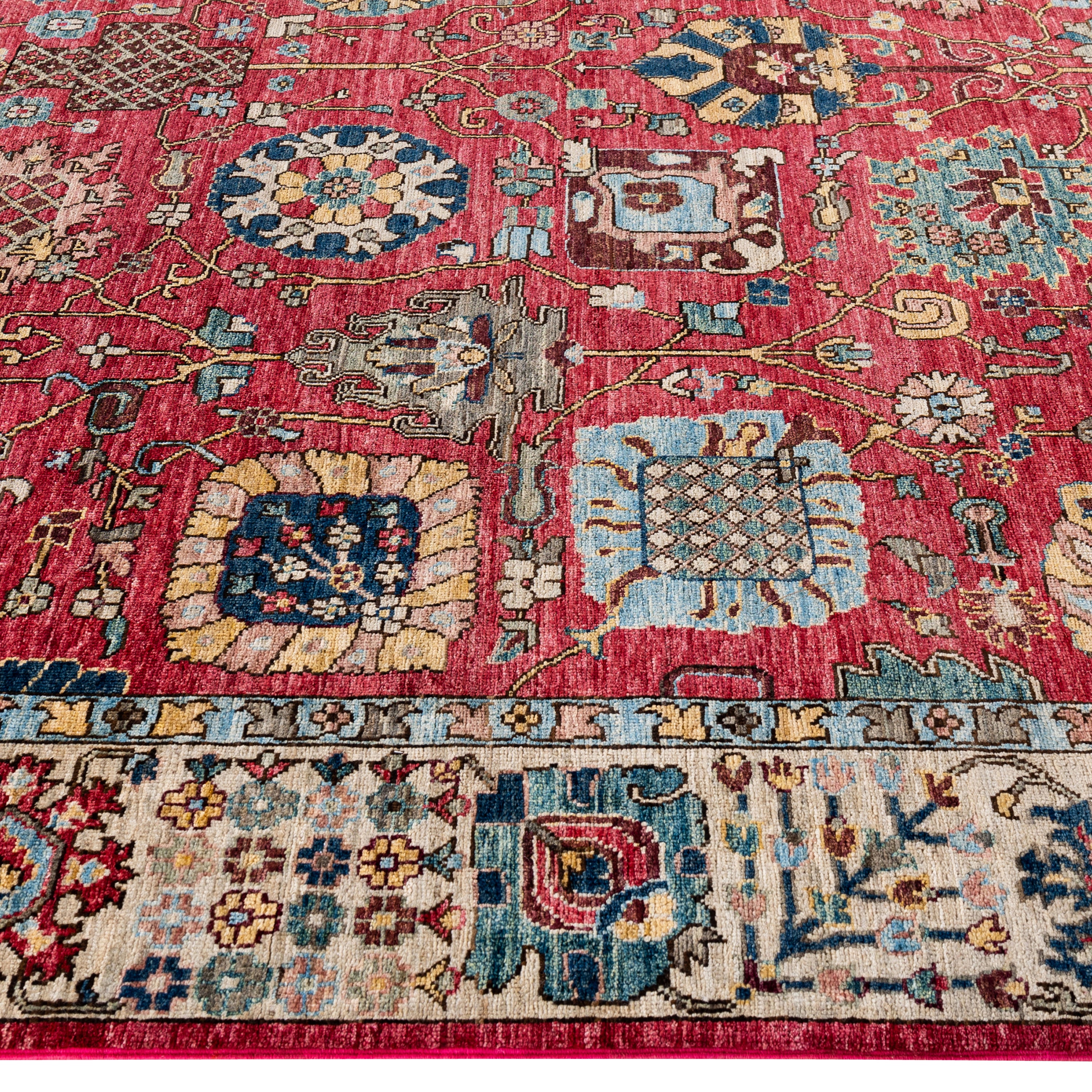 Red Traditional Serapi Wool Rug - 8' x 9'8"