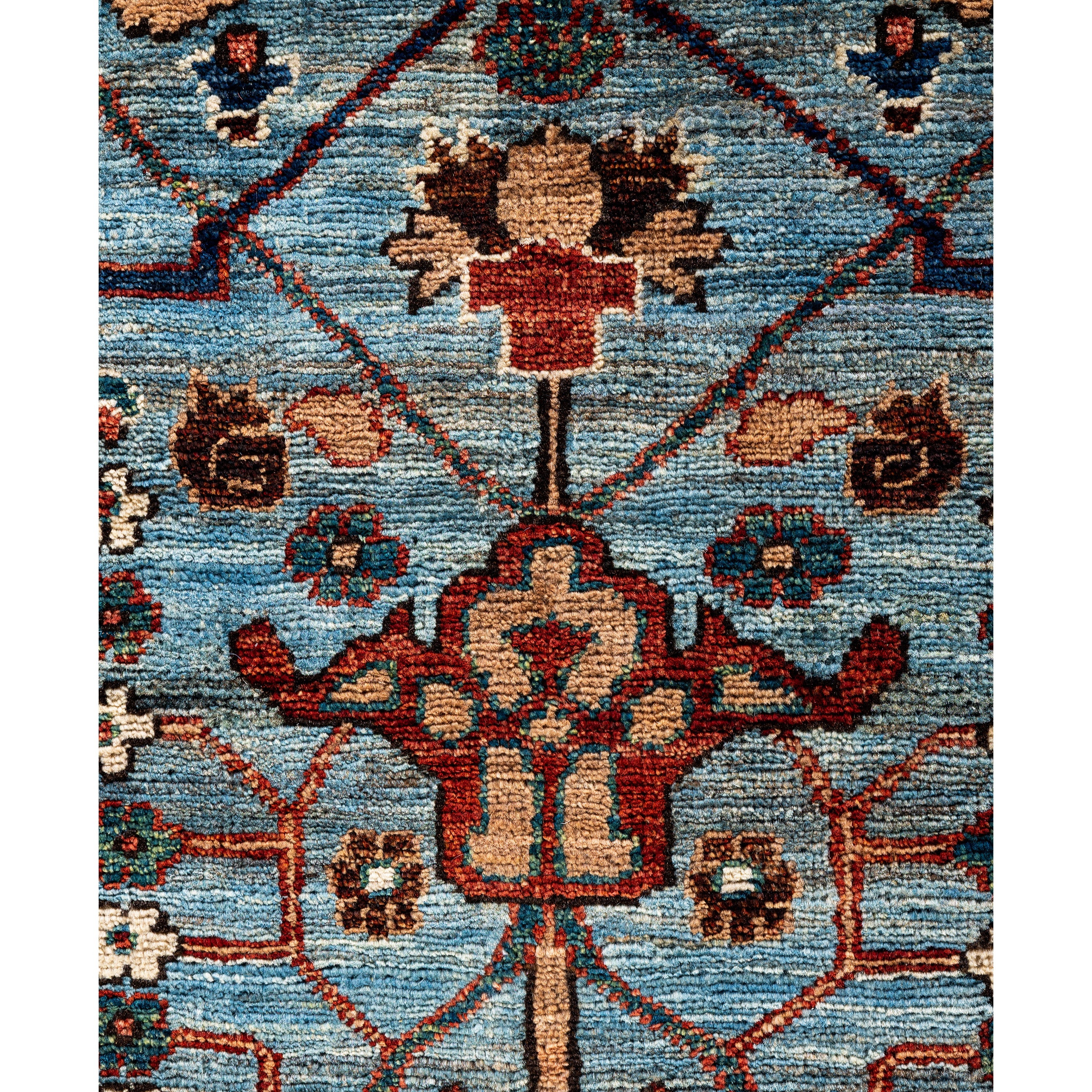 Light Blue Traditional Serapi Wool Rug - 8'3" x 9'10"