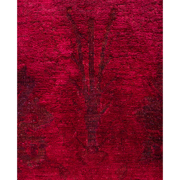 Red Overdyed Wool Rug - 10' x 14'1"