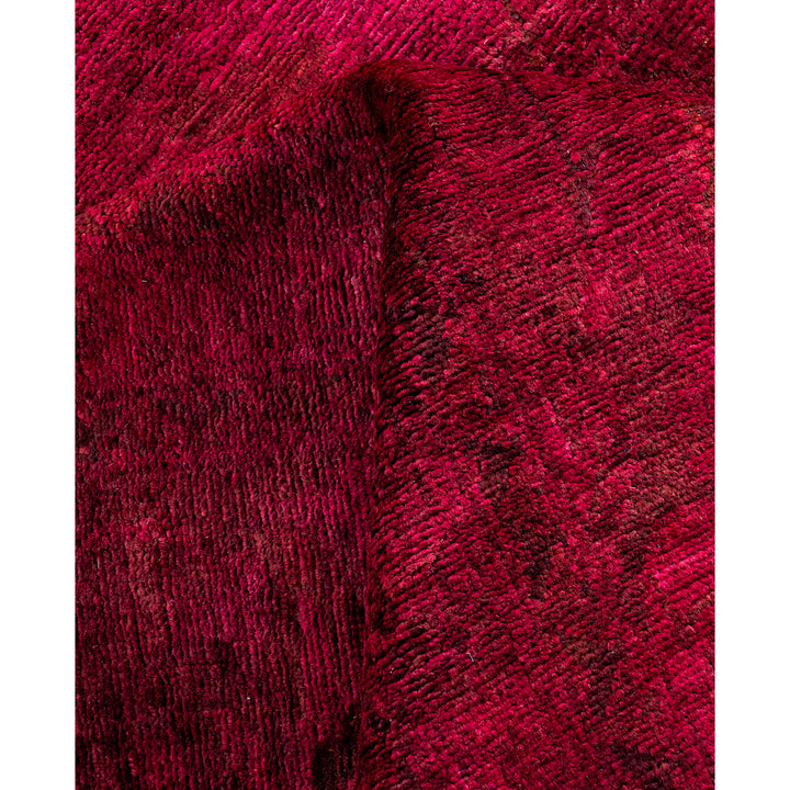 Red Overdyed Wool Rug - 10' x 14'1"