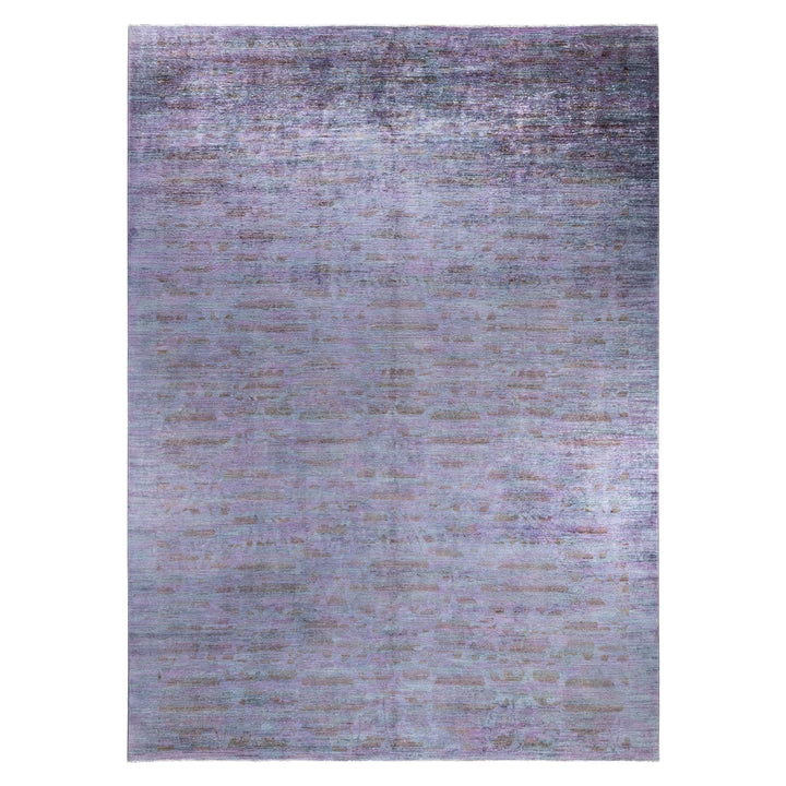 Purple Overdyed Wool Rug - 10'1" x 13'9"