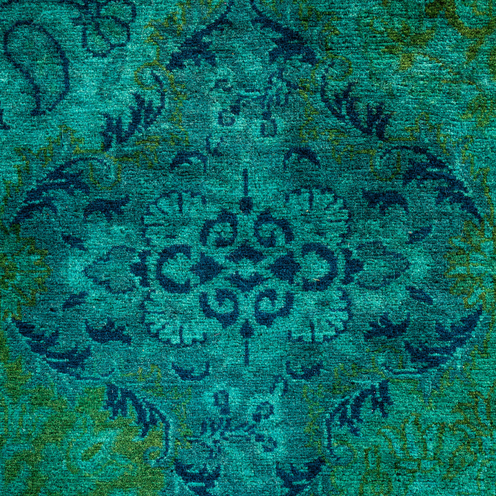 Green Overdyed Wool Rug - 6'1" x 8'3"