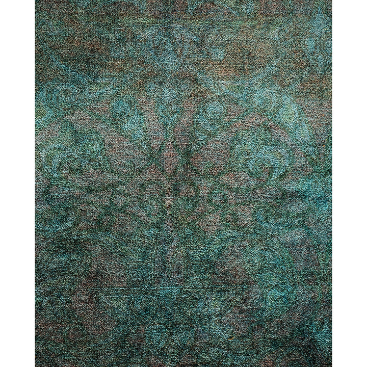 Green Overdyed Wool Rug - 10'3" x 14'8"