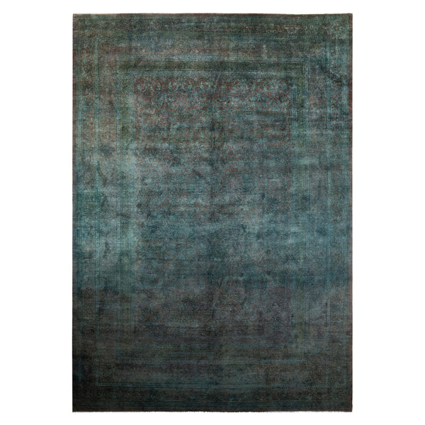 Green Overdyed Wool Rug - 10'3" x 14'8"