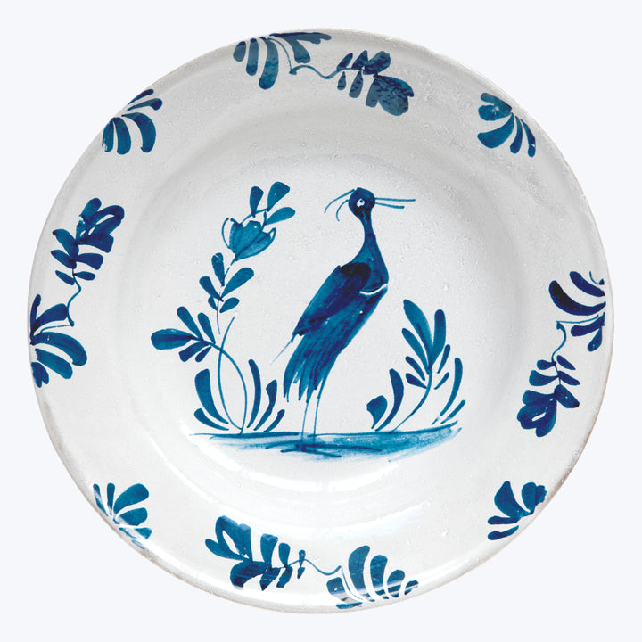 Lambeth Standing Heron Soup Plate