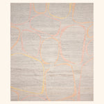 Blue Swedish Inspired Flatweave Art Silk Rug - 6' x 9'