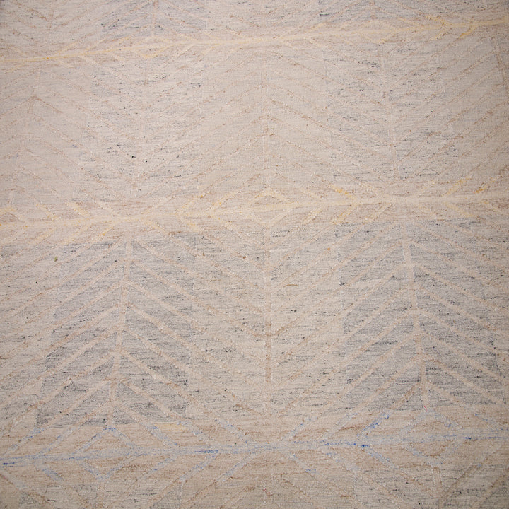 Grey Swedish Inspired Flatweave Art Silk Rug - 8' x 10'