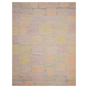 Grey Swedish Inspired Flatweave Art Silk Rug - 8' x 10'