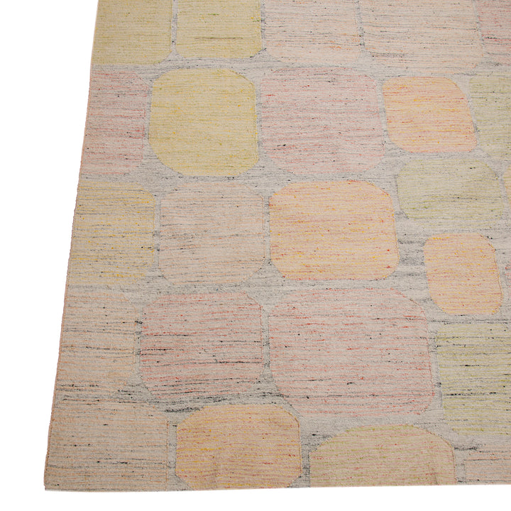 Grey Swedish Inspired Flatweave Art Silk Rug - 8' x 10'