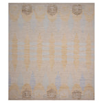Grey Swedish Inspired Flatweave Art Silk Rug - 8' x 10'