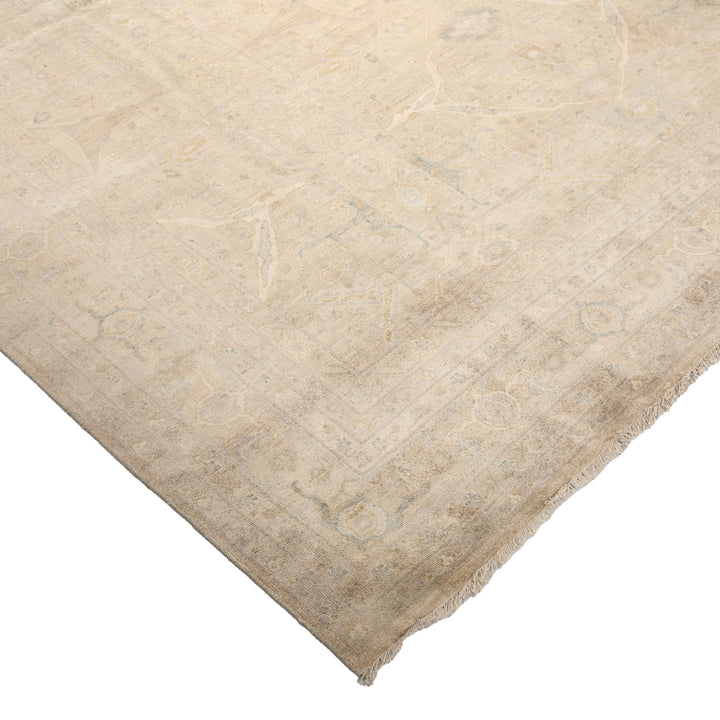 Cream Transitional Silk Rug - 8' x 10'