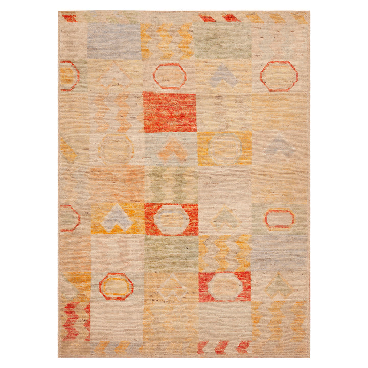 Zameen Transitional Wool Rug - 4'2" x 5'9"