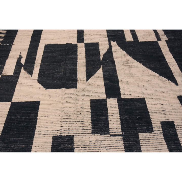 Black Zameen Transitional Wool Rug - 14' x 19'6"