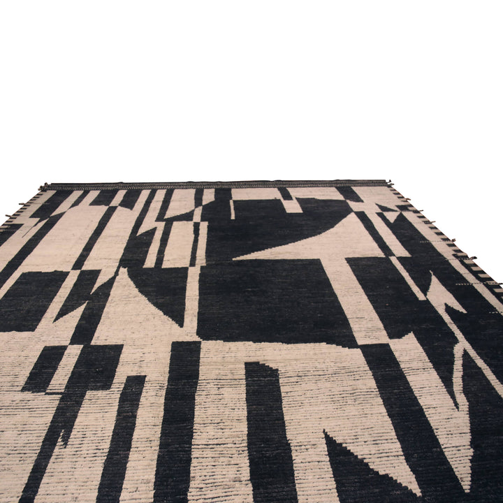 Black Zameen Transitional Wool Rug - 14' x 19'6"