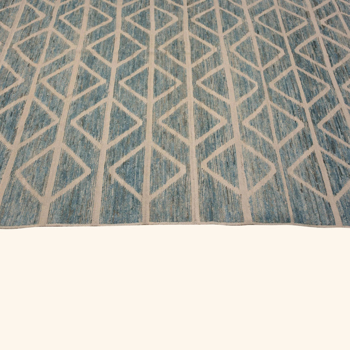 Blue Zameen Transitional Wool Rug - 15'5" x 21'6"