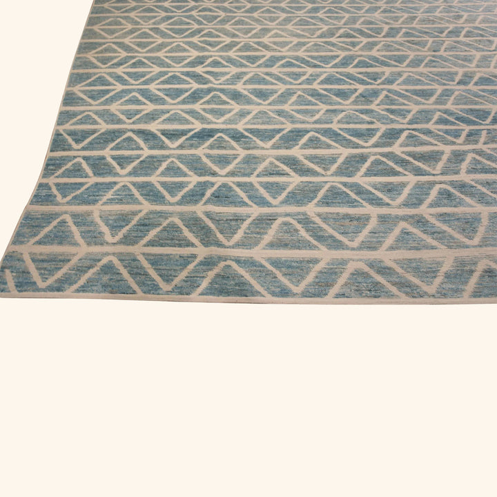 Blue Zameen Transitional Wool Rug - 15'5" x 21'6"