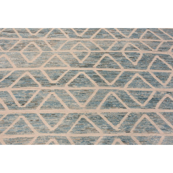Blue Zameen Transitional Wool Rug - 15'5" x 21'6"