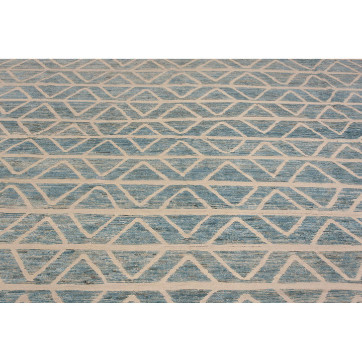 Blue Zameen Transitional Wool Rug - 15'5" x 21'6"