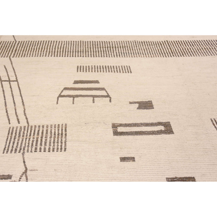 Ivory Zameen Transitional Wool Rug - 20'6" x 25'3"
