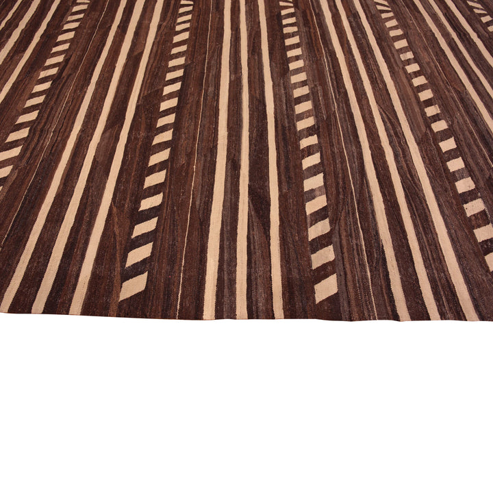 Brown Zameen Transitional Wool Rug - 13'6" x 18'9"