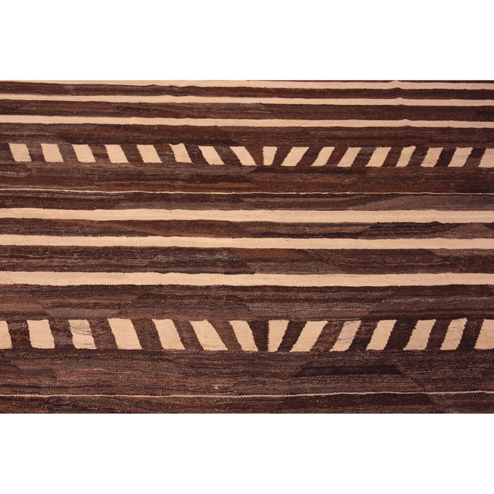 Brown Zameen Transitional Wool Rug - 13'6" x 18'9"