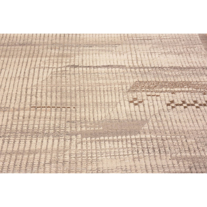 Brown Zameen Transitional Wool Rug - 18'4" x 21'
