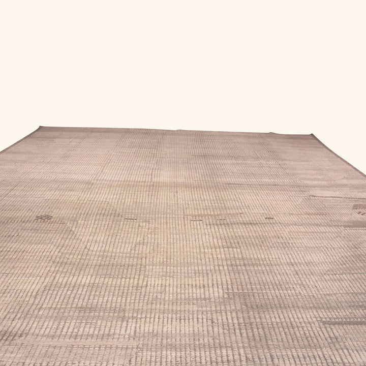 Brown Zameen Transitional Wool Rug - 18'4" x 21'