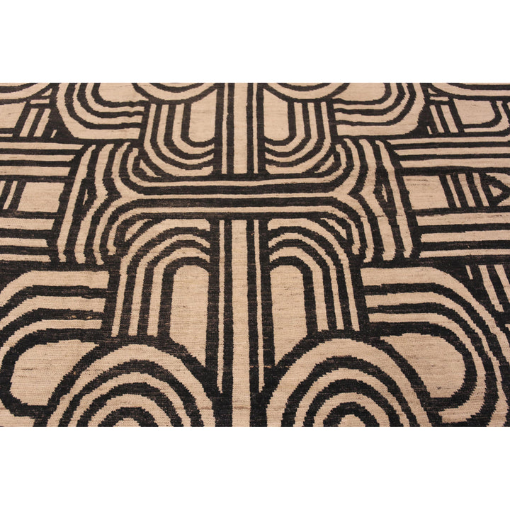 Black Zameen Transitional Wool Rug - 16'5" x 22'6"
