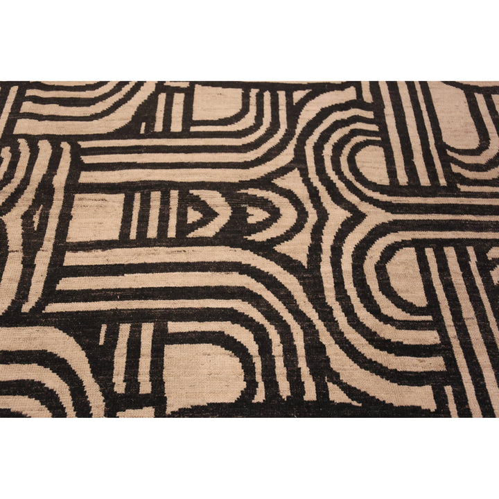 Black Zameen Transitional Wool Rug - 16'5" x 22'6"