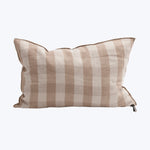 Vichy Cottage Washed Linen Pillow Nude / 16" x 24"