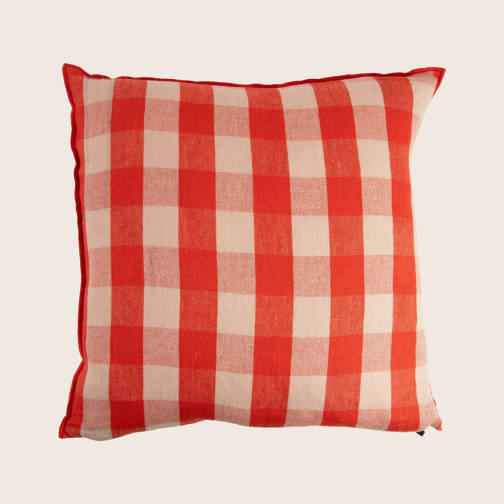 Vichy Cottage Washed Linen Pillow