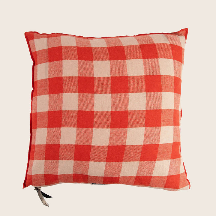 Vichy Cottage Washed Linen Pillow