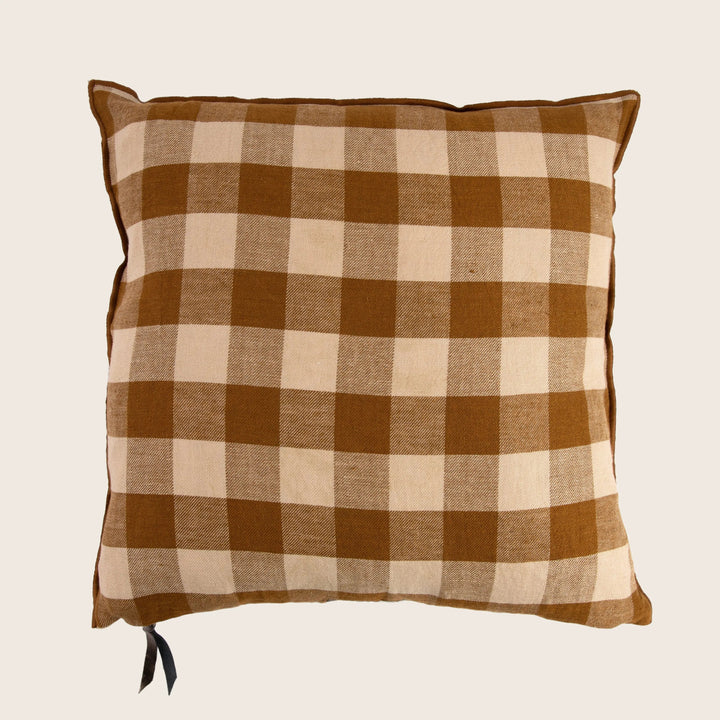 Vichy Cottage Washed Linen Pillow