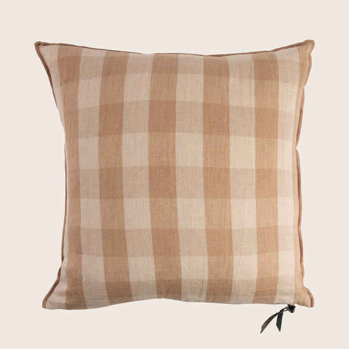 Vichy Cottage Washed Linen Pillow