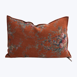 Pompadour Linen Pillow Havane - hover