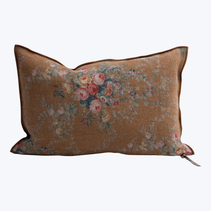 Pompadour Linen Pillow Havane