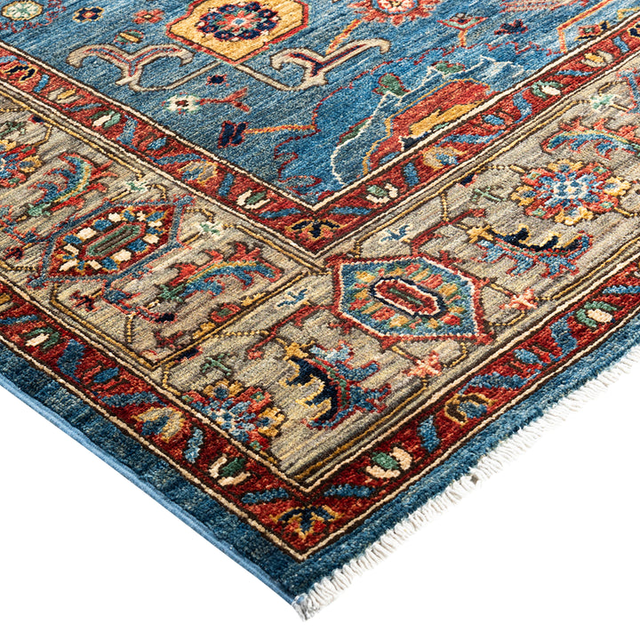 Traditional Serapi Wool Rug - 6'1" x 9'