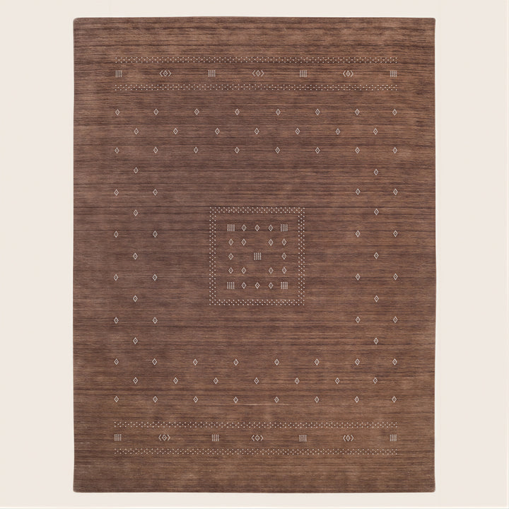 Transitional Gabbeh Wool Rug Brown / 6x9