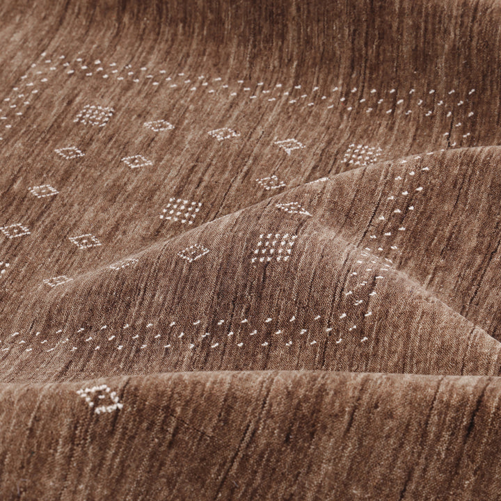 Transitional Gabbeh Wool Rug Brown / 6x9