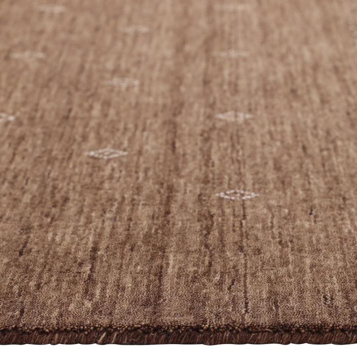 Transitional Gabbeh Wool Rug Brown / 6x9